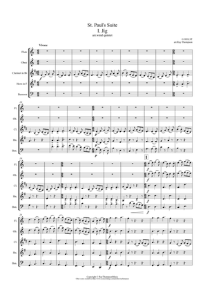 Holst: St. Paul's Suite (orig. for string orchestra) Op 29 No. 2 Mvt.1 Jig - wind quintet