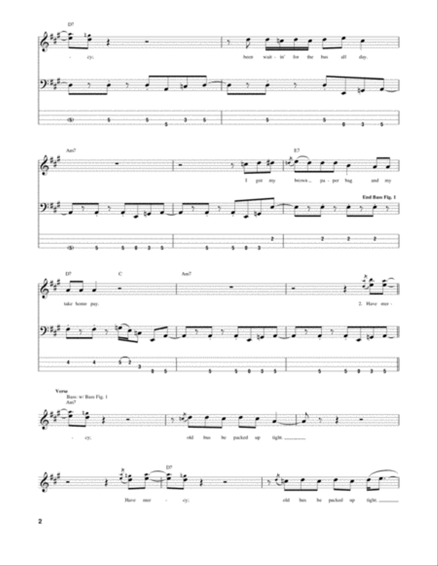 Waitin' For The Bus Guitar Tablature scores gallery preview page 2