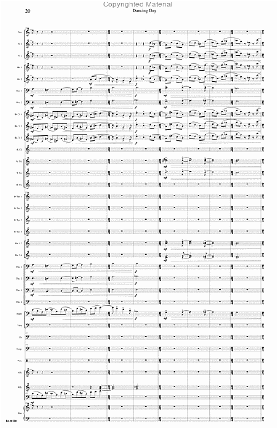 Dancing Day Concert Band scores gallery preview page 21