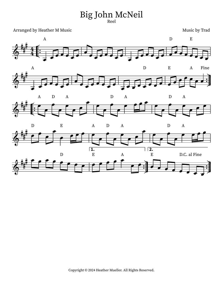 Big John McNeil Big John McNeil Violin scores gallery preview page 1
