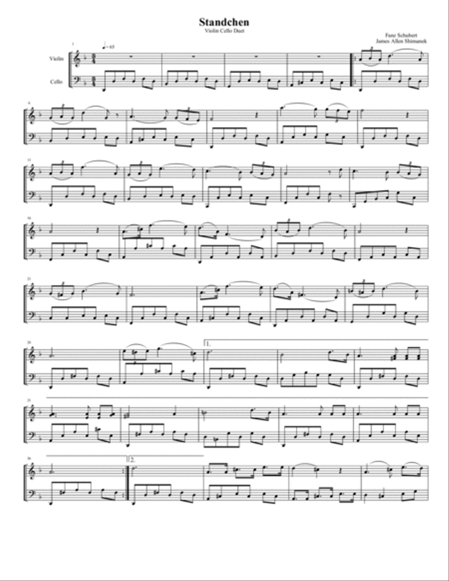 Standchen String Duet scores gallery preview page 3