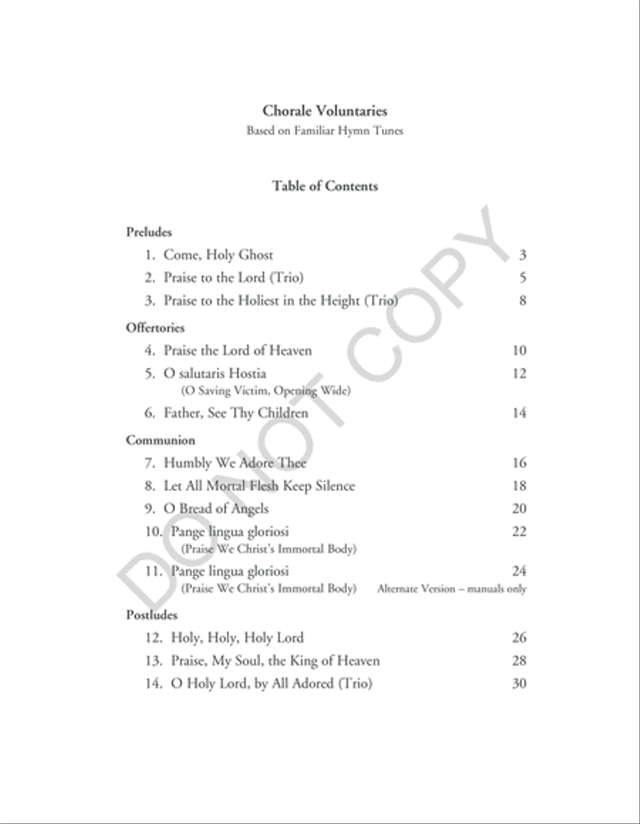 Chorale Voluntaries Based on Hymns Organ Solo scores gallery preview page 6