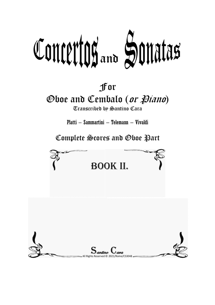 16 Oboe Concertos and Sonatas for Oboe and Cembalo or Piano - Book 2 - Scores and Part