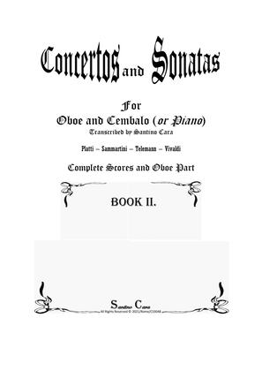 Book cover for 16 Oboe Concertos and Sonatas for Oboe and Cembalo or Piano - Book 2 - Scores and Part