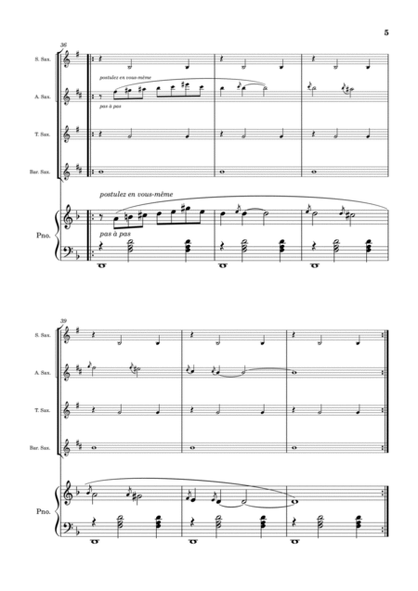 Gnossienne No. 1 – for Saxophone Quartet and Piano with chords image number null
