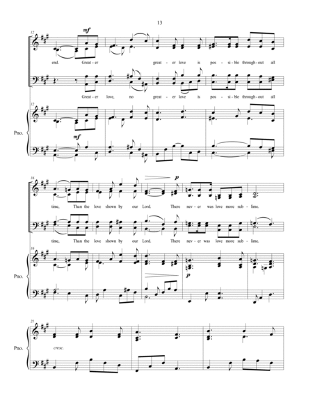 Greater Love Hath No Man, SATB choir image number null