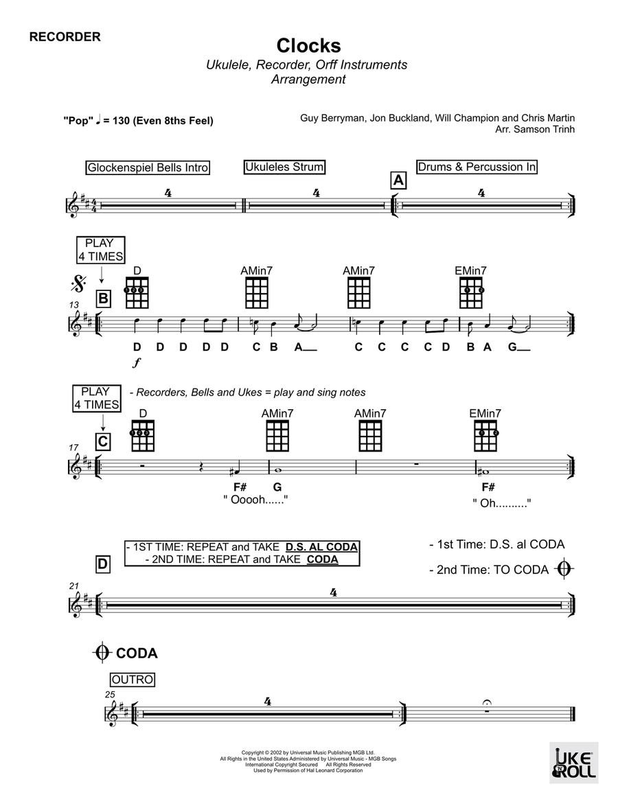 Clocks Large Ensemble scores gallery preview page 4