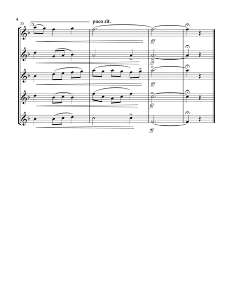 O God, Beyond All Praising (Thaxted) (Bb) (French Horn Quintet) Brass Quintet scores gallery preview page 4