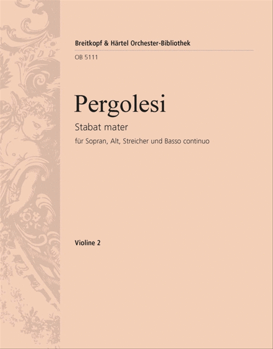 Stabat mater by Giovanni Battista Pergolesi SA - Sheet Music