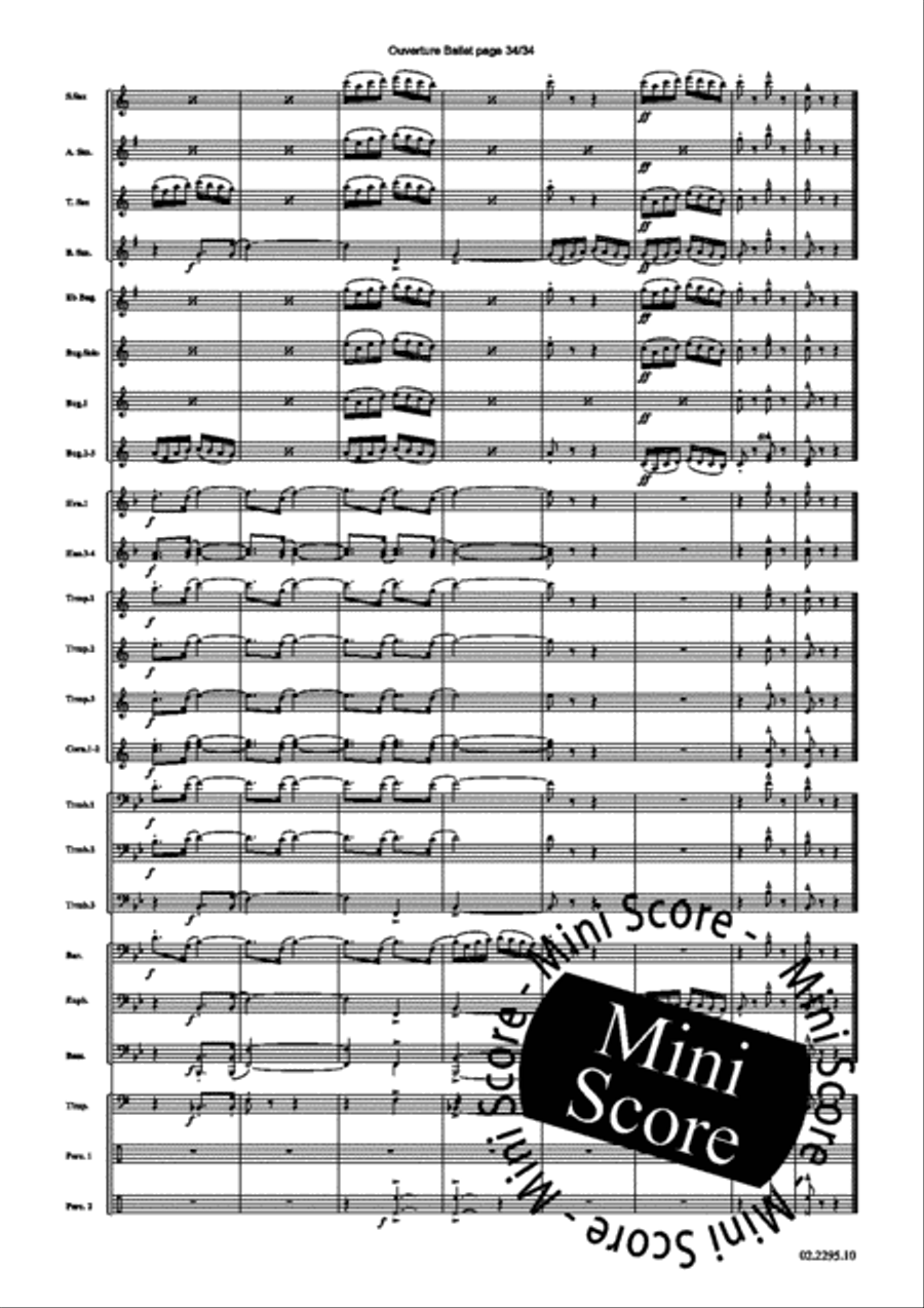 Ouverture de Ballet Fanfare Band scores gallery preview page 38