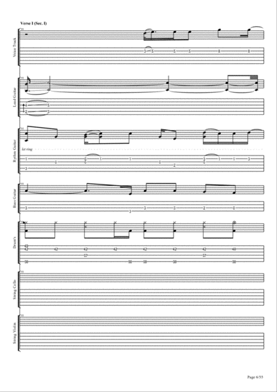 Come And Stay Electric Guitar scores gallery preview page 6