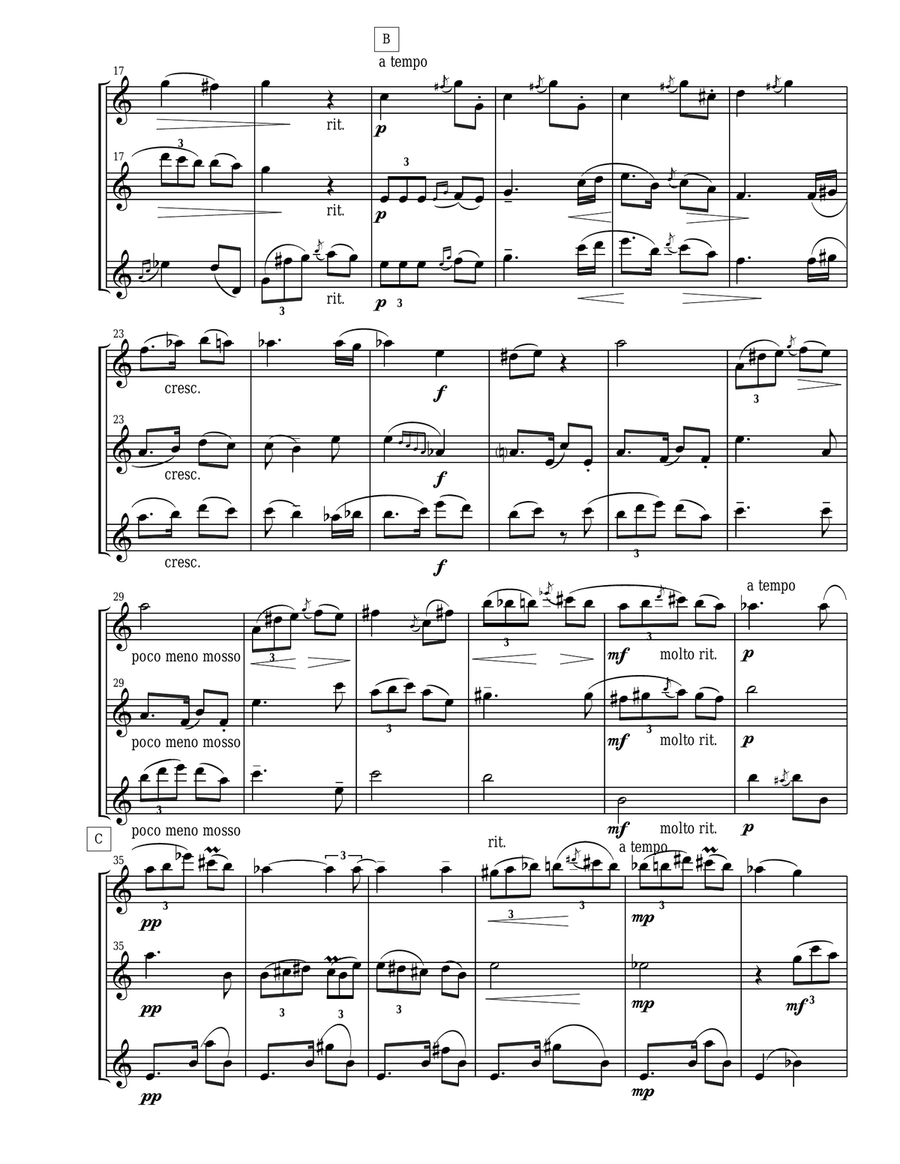 Tango by Albeniz for flute trio Flute Solo scores gallery preview page 2