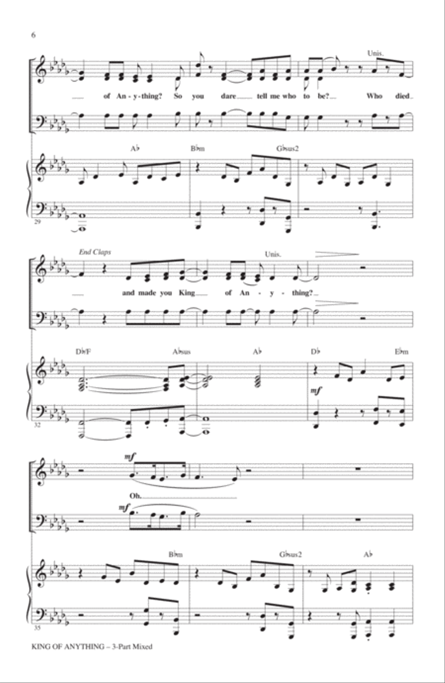 King Of Anything 3-Part scores gallery preview page 5