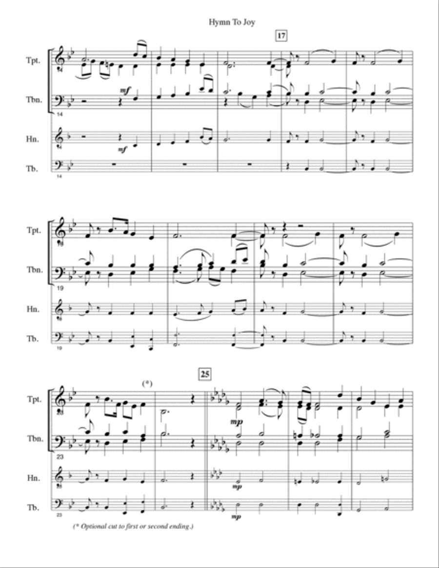 Hymn To Joy (opt organ) Organ scores gallery preview page 3