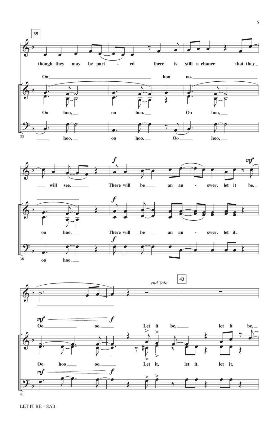 Let It Be (arr. Mark Brymer) 3-Part scores gallery preview page 4