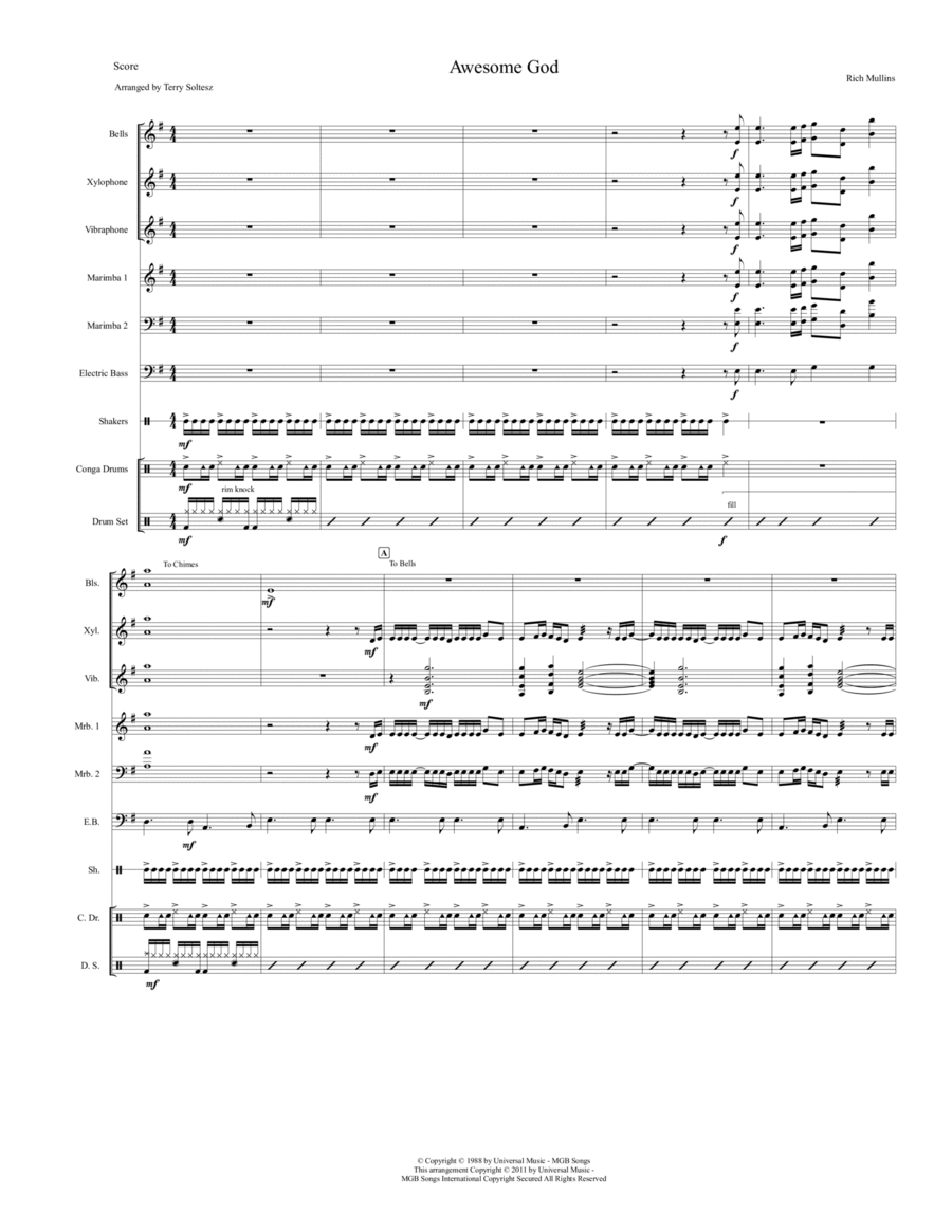 Awesome God Chamber Music scores gallery preview page 1