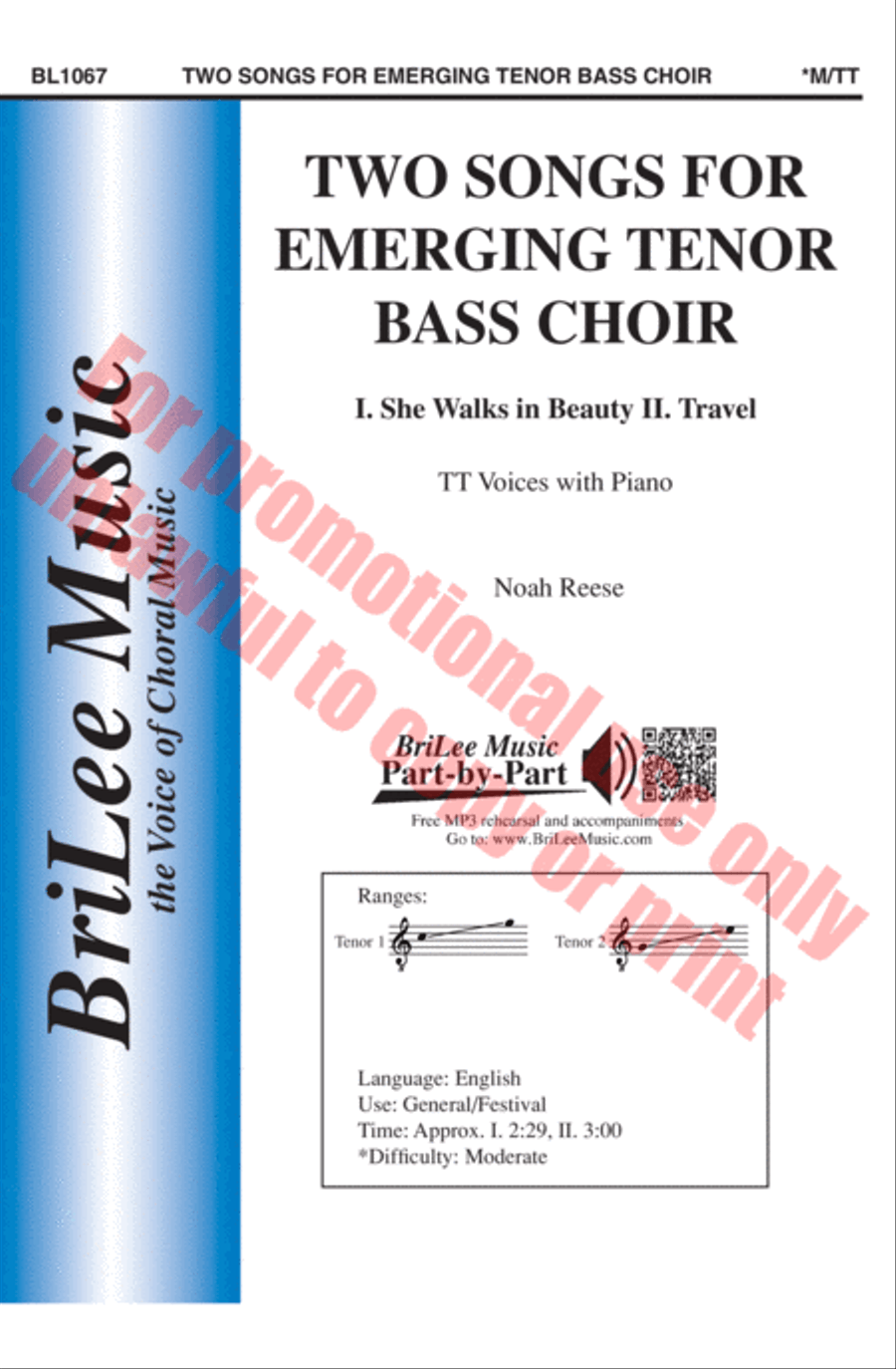 Two Songs for Emerging Tenor Bass Choir Choir scores gallery preview page 2