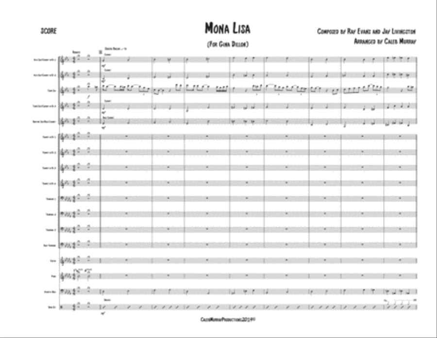 Mona Lisa Jazz Ensemble scores gallery preview page 1