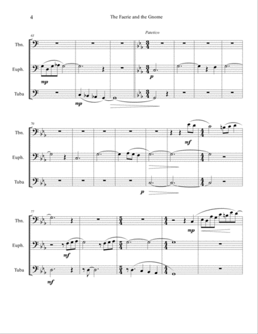 The Faerie and the Gnome The Faerie and the Gnome Brass Ensemble scores gallery preview page 5