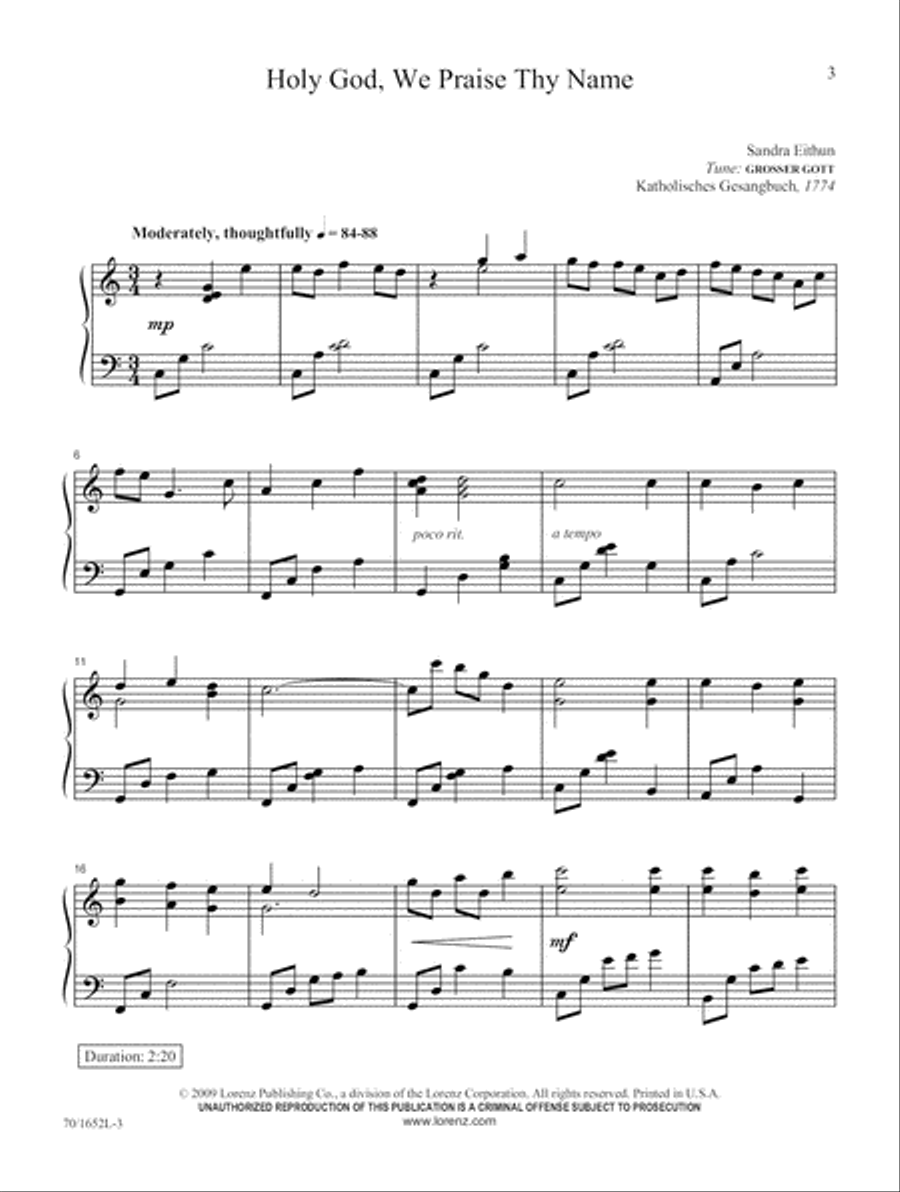 All Things Bright and Beautiful Piano Solo scores gallery preview page 3