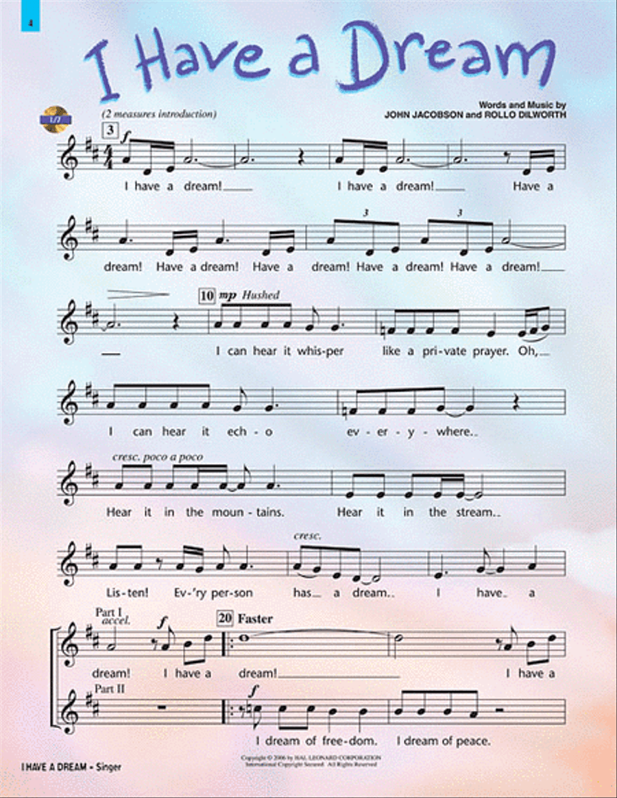 I Have a Dream Choir scores gallery preview page 3