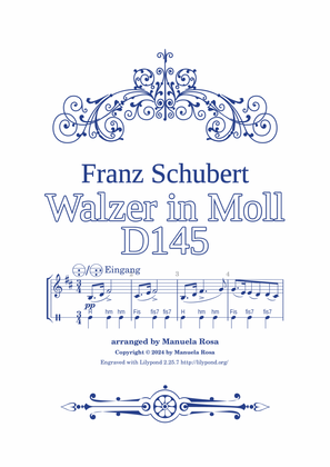 Walzer H-Moll/waltz b minor (Franz Schubert D145)