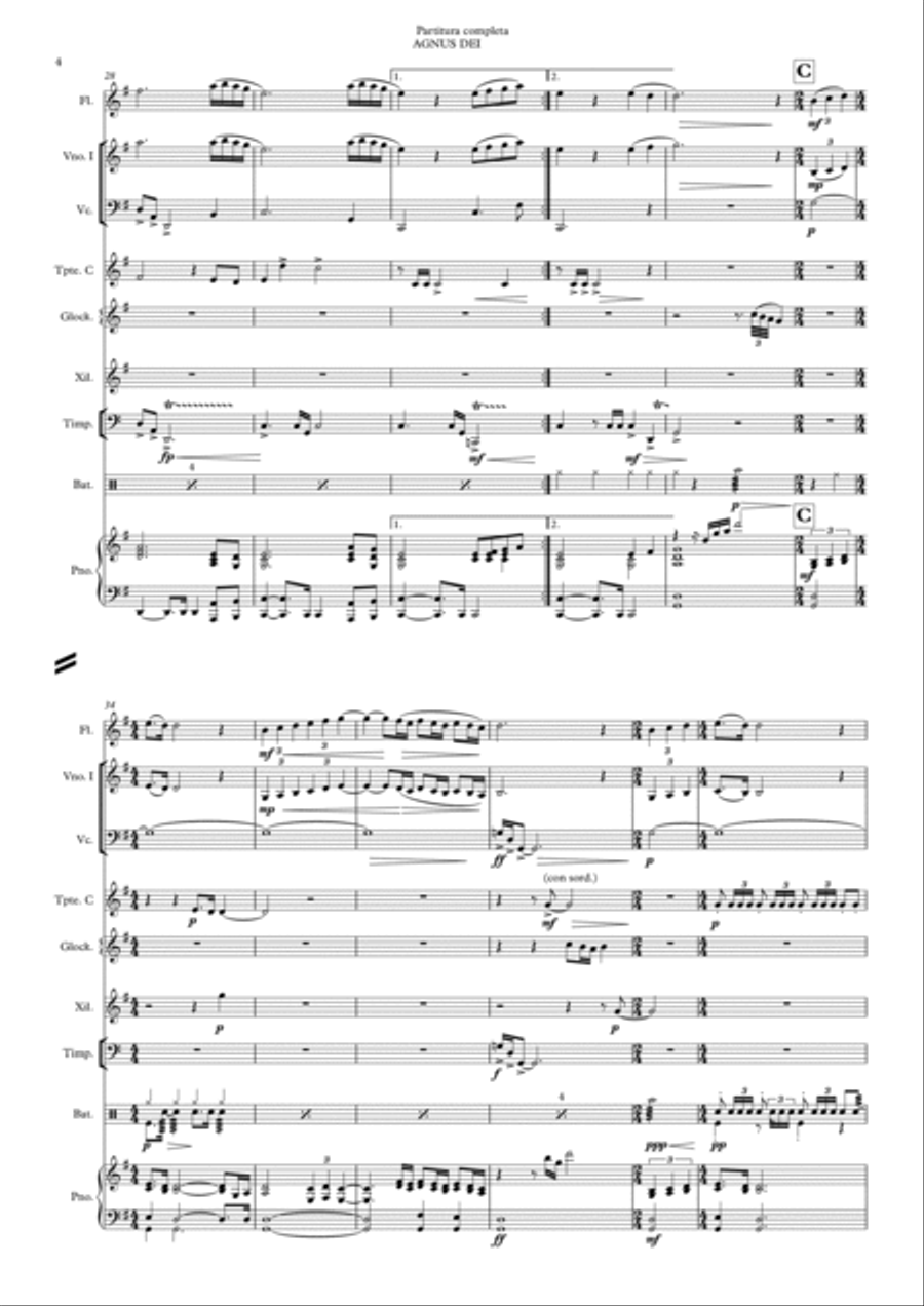 Agnus Dei Flute scores gallery preview page 4