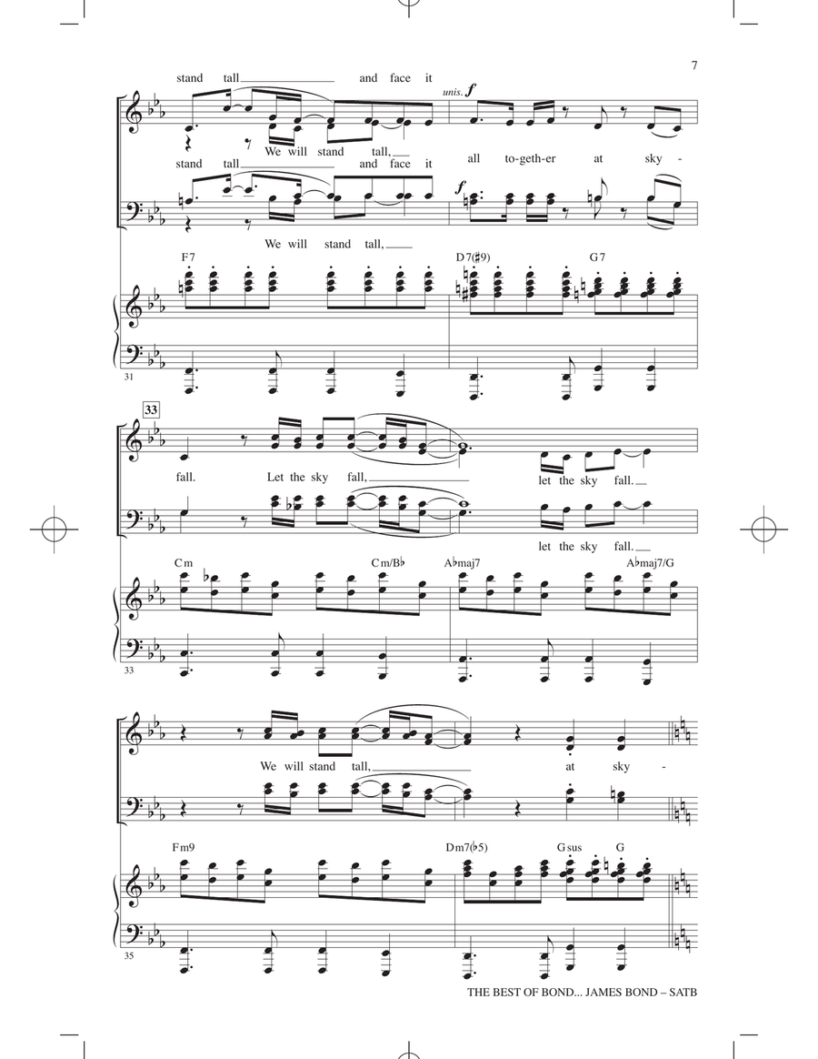 The Best of Bond... James Bond (Choral Medley) 4-Part scores gallery preview page 6