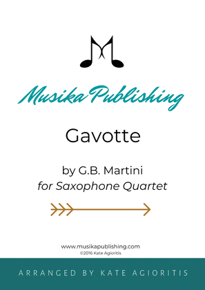 Book cover for Gavotte - for Saxophone Quartet