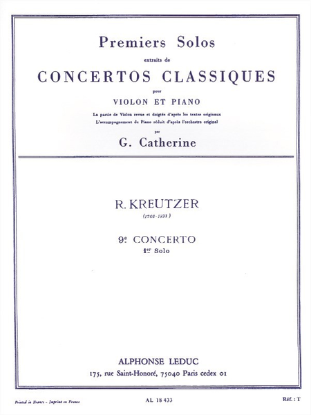 Premiers Solos Concertos Classiques:No.9 Violon et Piano