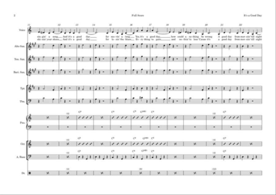 It's A Good Day Tenor Saxophone scores gallery preview page 2
