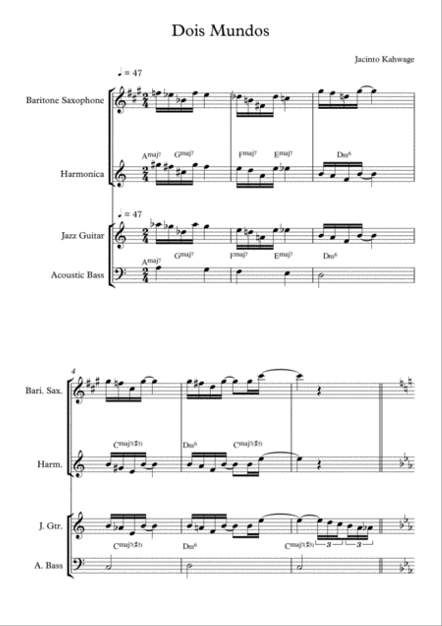 Dois Mundos Dois Mundos Small Ensemble scores gallery preview page 1