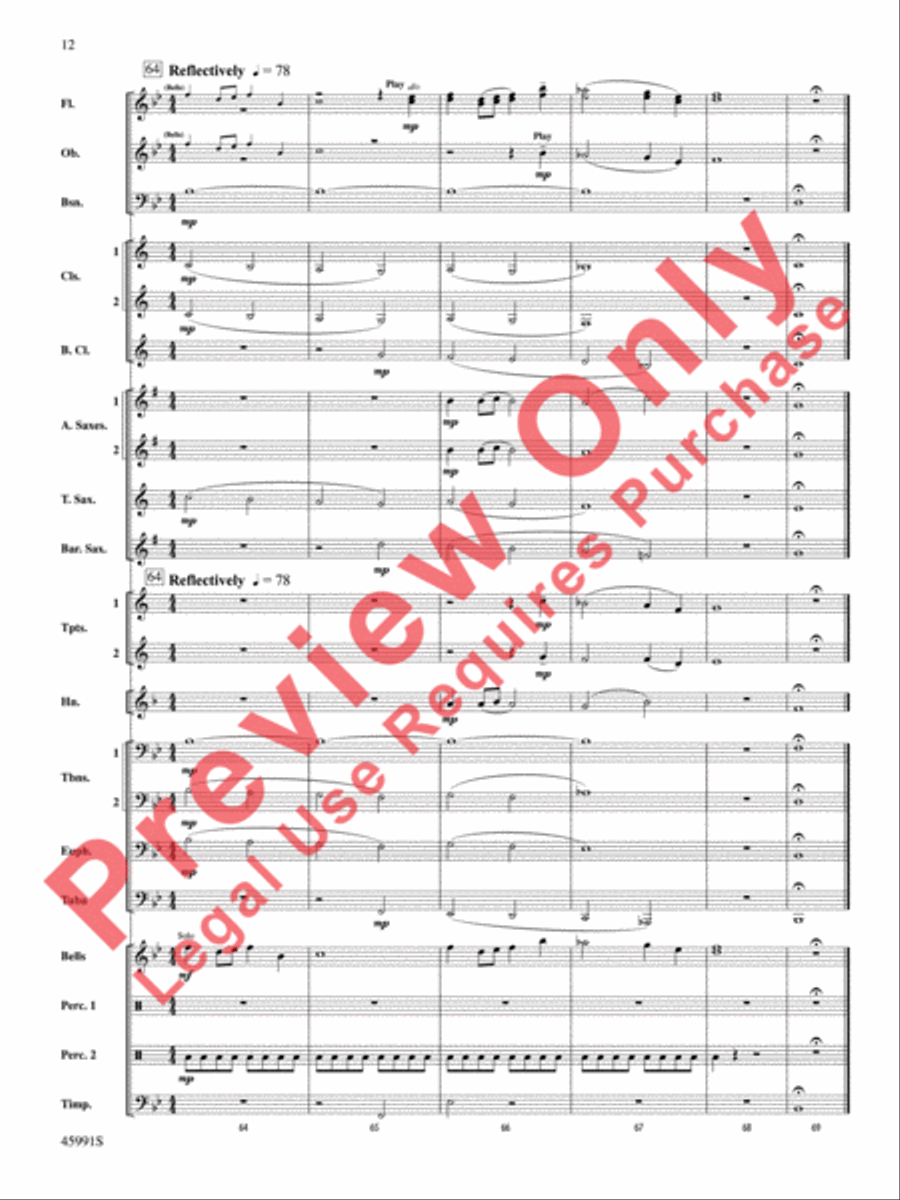 Snowfall Concert Band scores gallery preview page 13