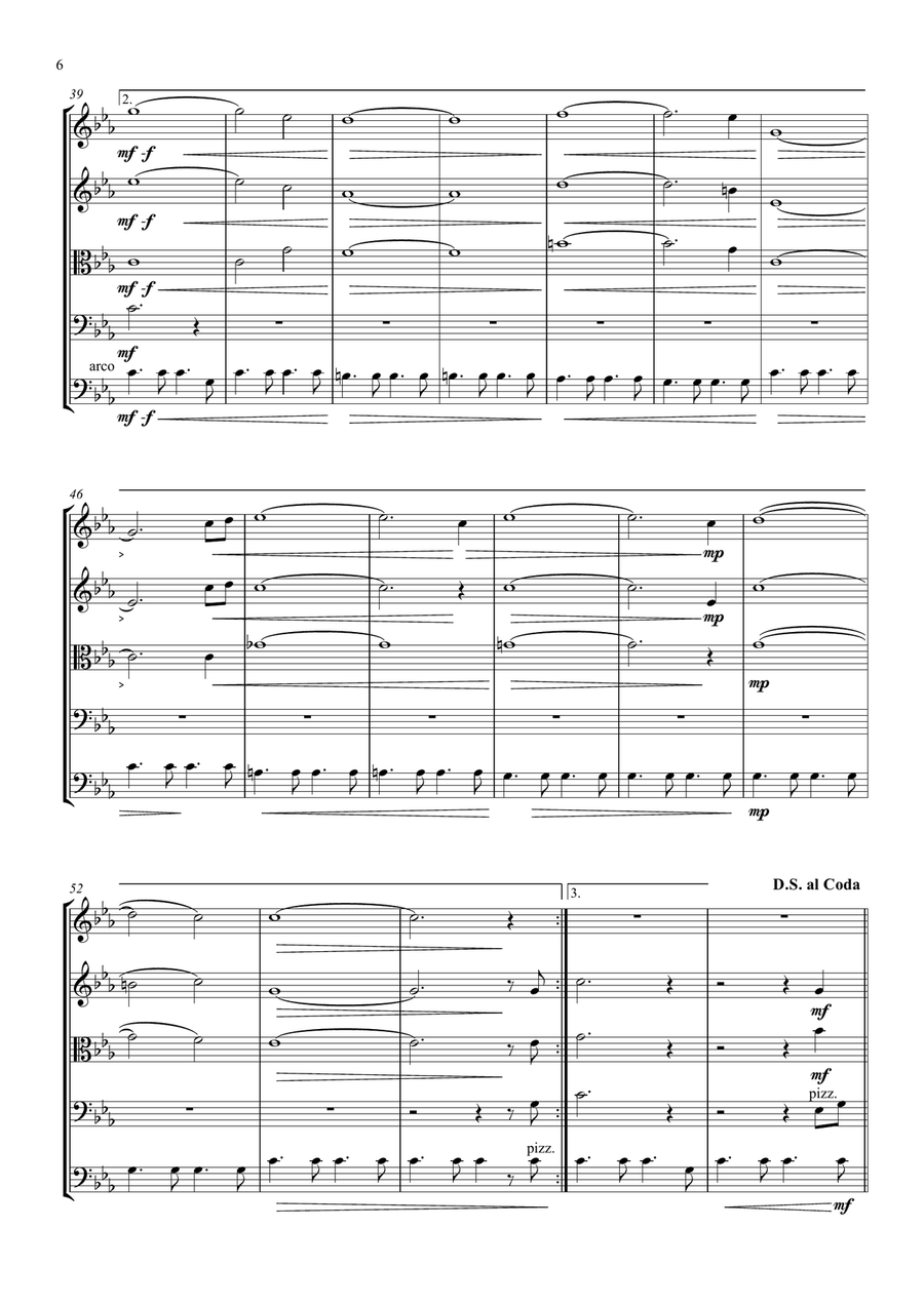 The Day Before You Came String Orchestra scores gallery preview page 6