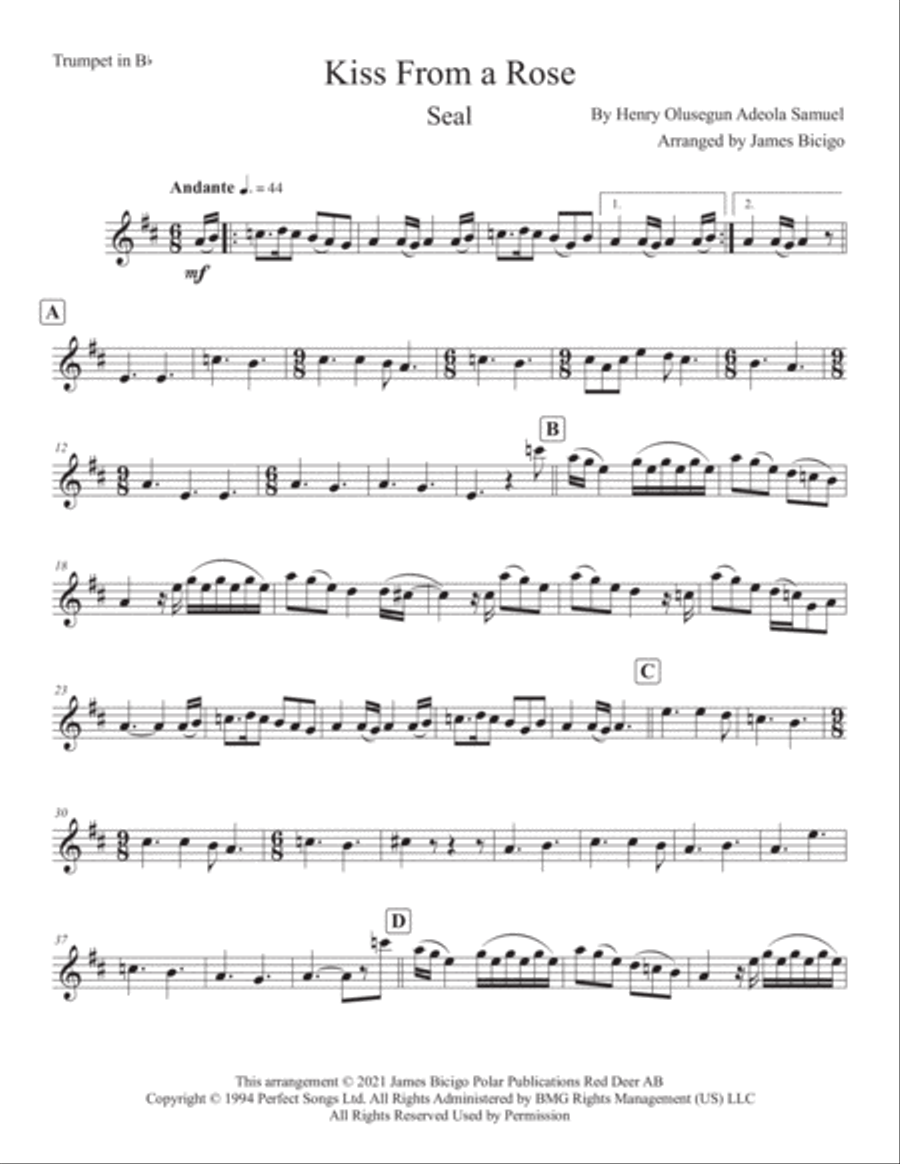 Kiss From A Rose Horn scores gallery preview page 5