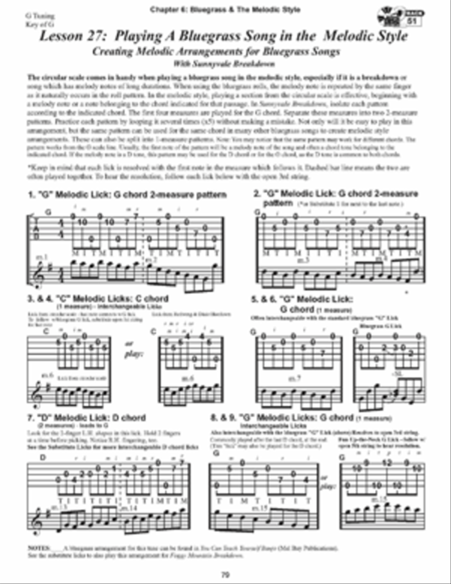 School of Banjo: Bluegrass Melodic Style 5-String Banjo scores gallery preview page 5