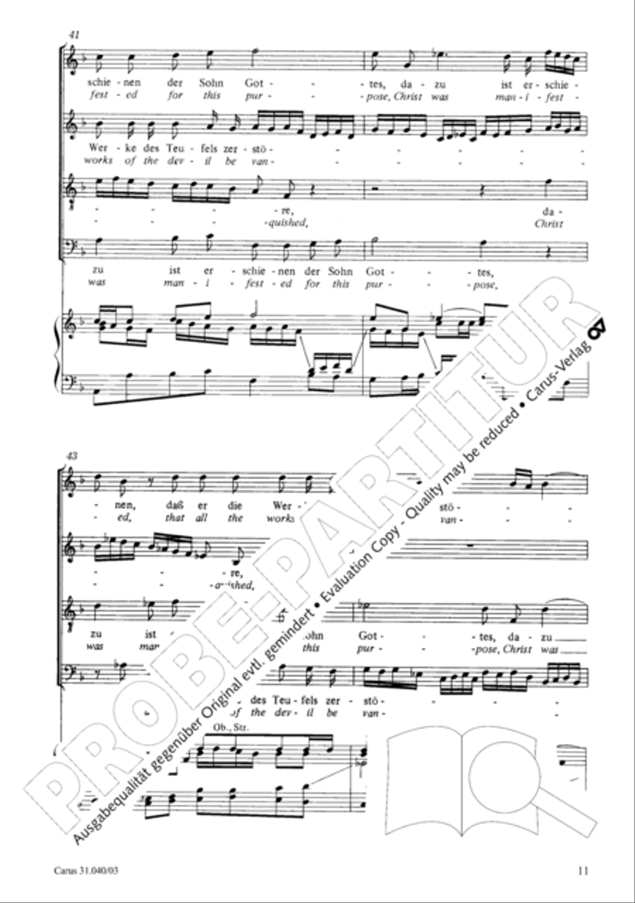 Christ was manifested for this purpose (Dazu ist erschienen der Sohn Gottes) ATB scores gallery preview page 12