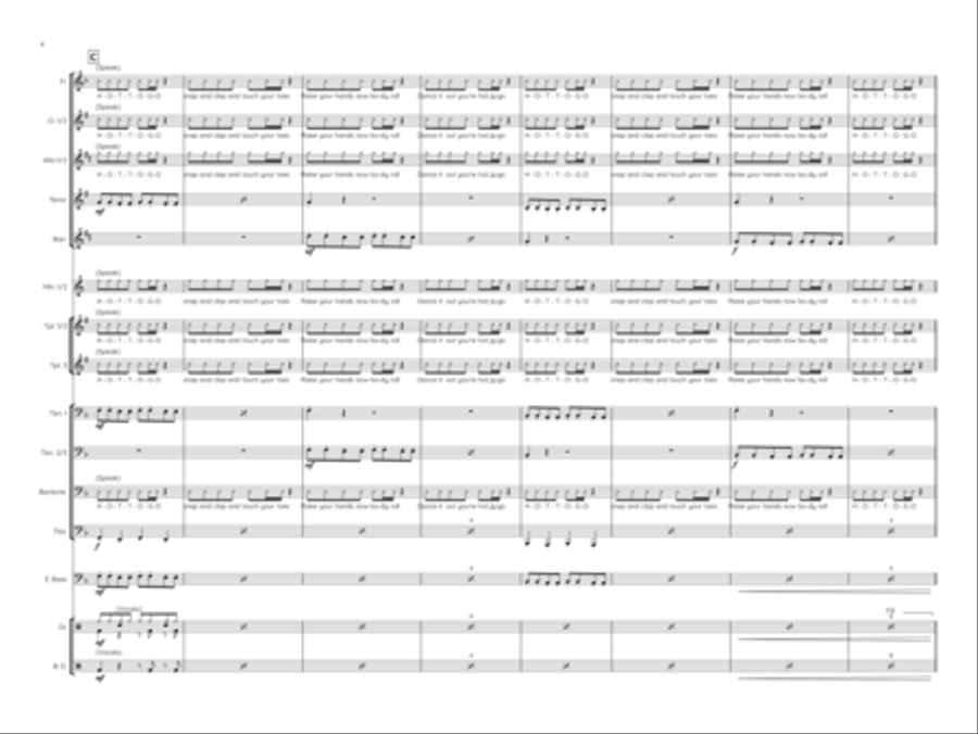 Hot To Go Marching Band scores gallery preview page 4