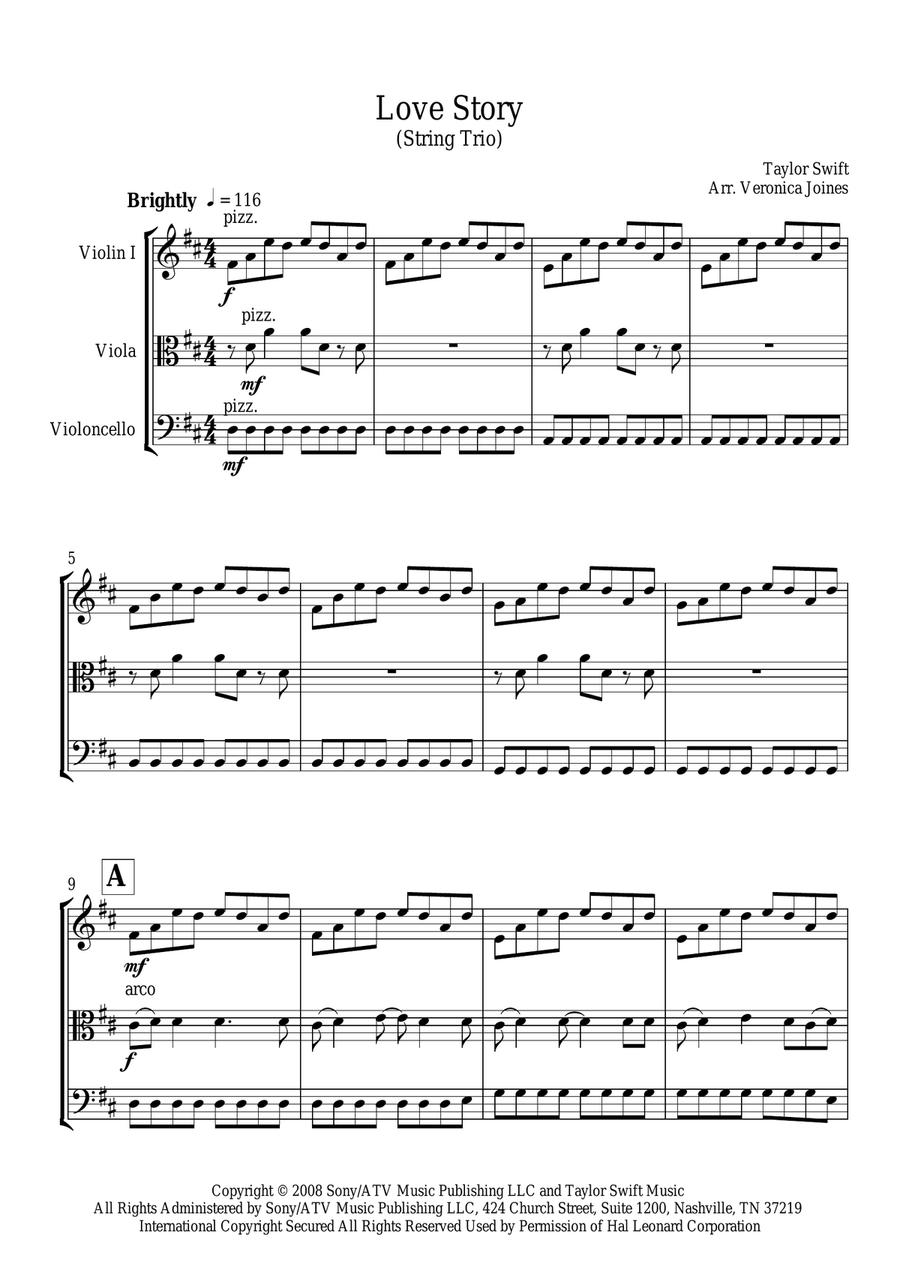 Love Story Love Story String Trio scores gallery preview page 2