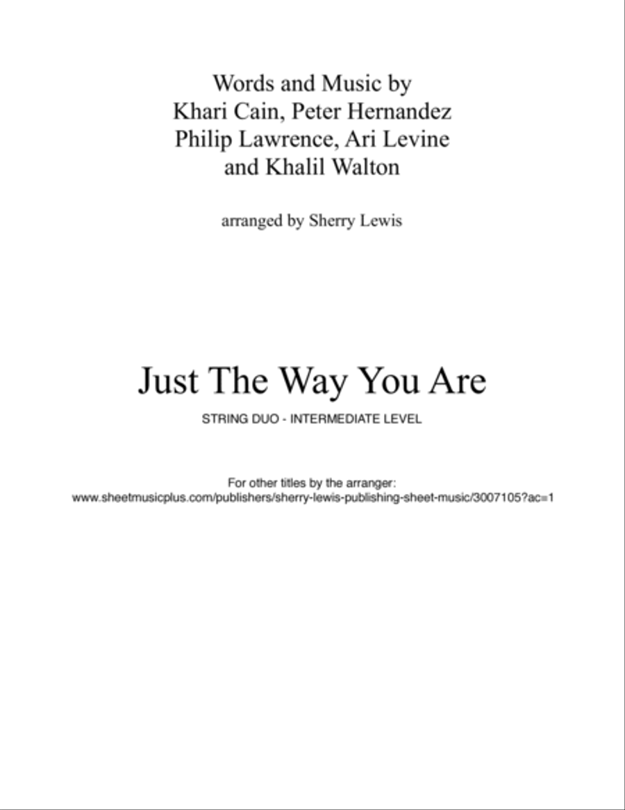 Just The Way You Are String Duet scores gallery preview page 2
