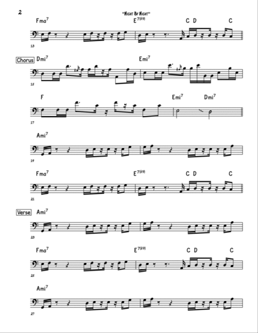 Night By Night Bass Guitar scores gallery preview page 2