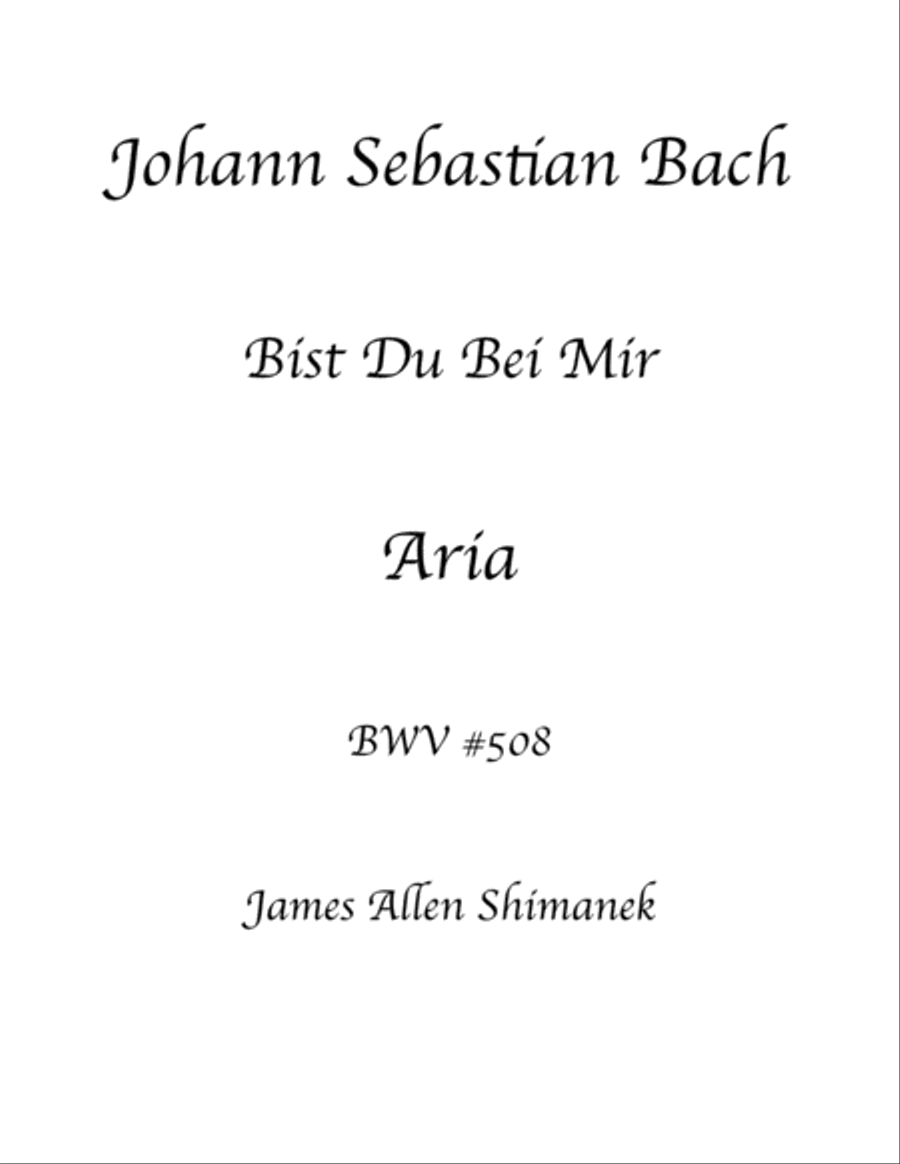 Bist Du Bei Mir BWV 508 String Duet scores gallery preview page 1