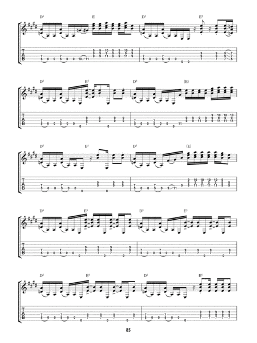 Nobody's Fault but Mine Guitar Tablature scores gallery preview page 6