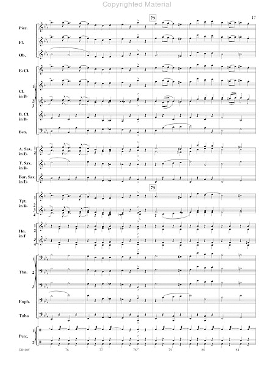 Golden Plume Concert Band scores gallery preview page 18