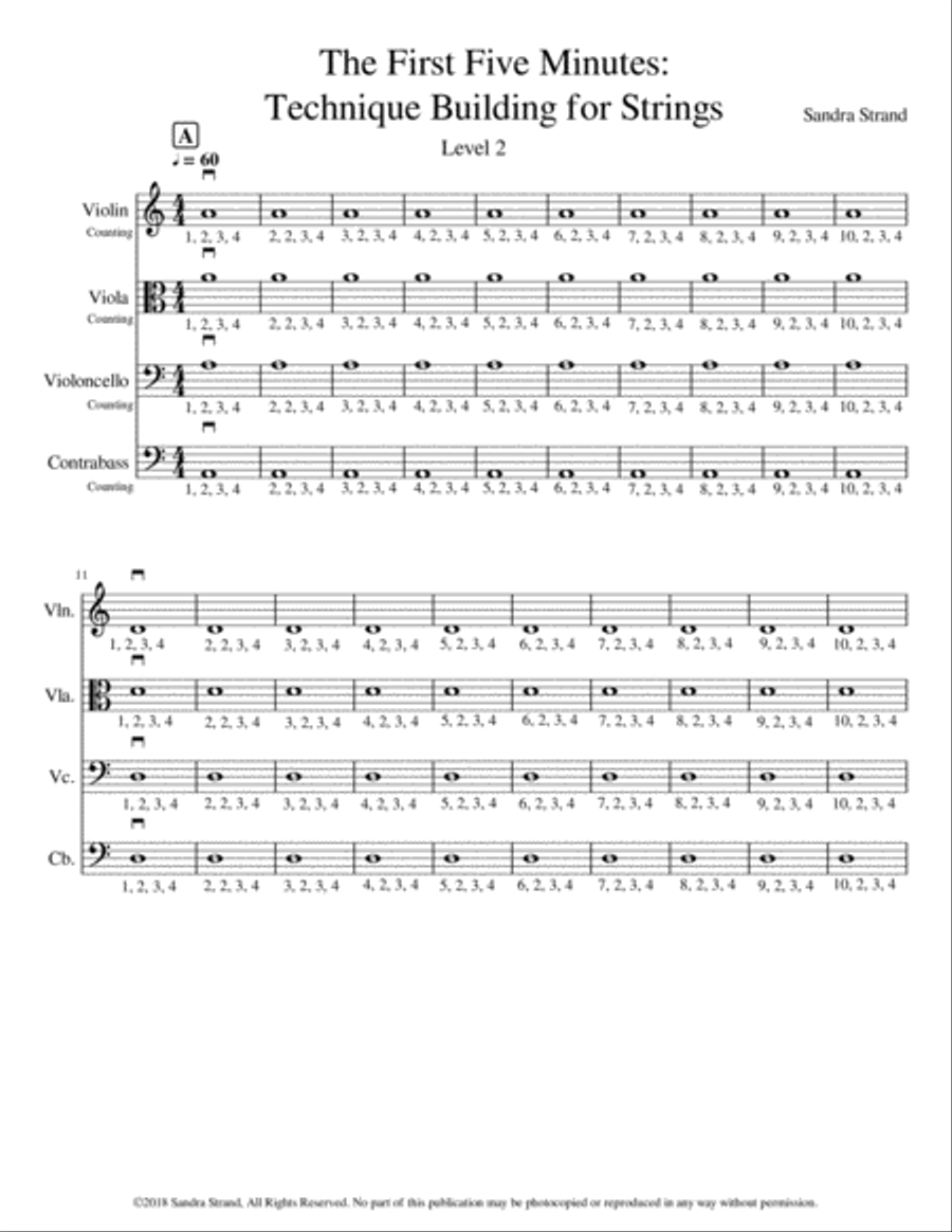 The First Five Minutes: Technique Building for Strings -Level 2 String Orchestra scores gallery preview page 3