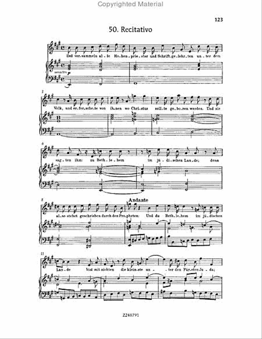 Christmas Oratorio, BWV 248 Choir scores gallery preview page 122