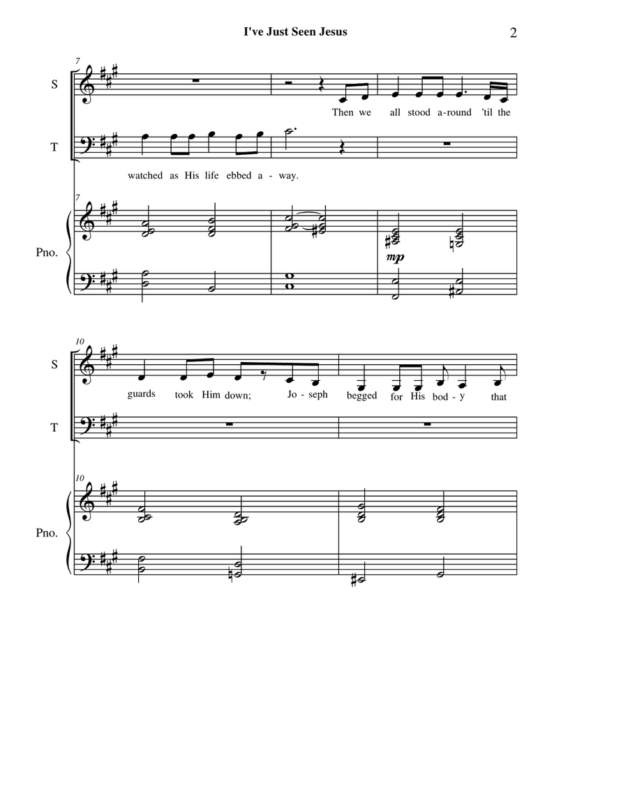 I've Just Seen Jesus Piano, Vocal scores gallery preview page 3