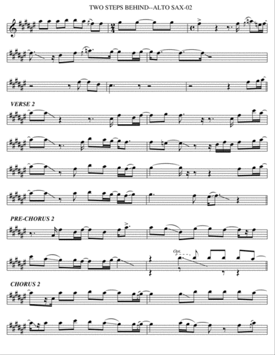Two Steps Behind Two Steps Behind Alto Saxophone scores gallery preview page 2
