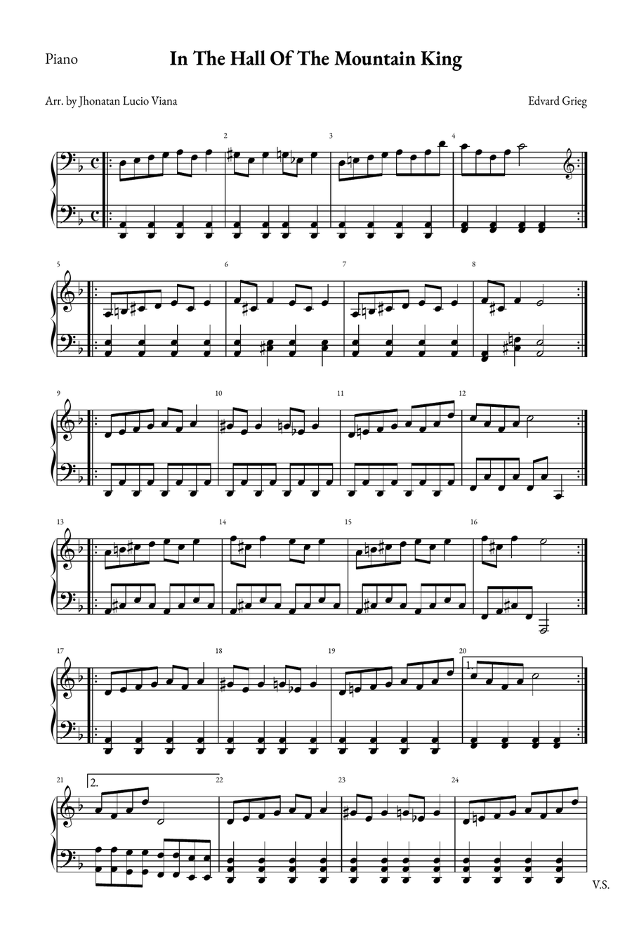 In The Hall of the Mountain King Piano Solo scores gallery preview page 3