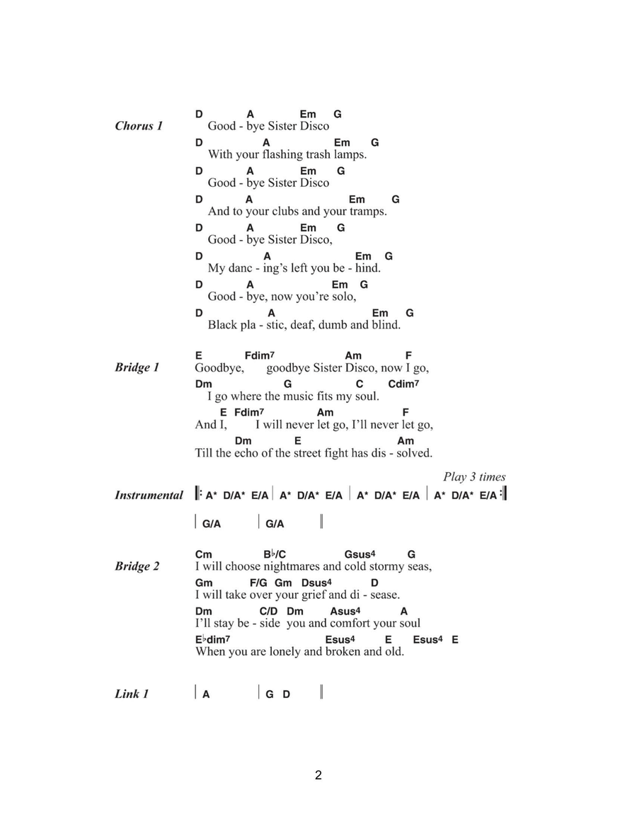 Sister Disco Electric Guitar scores gallery preview page 2